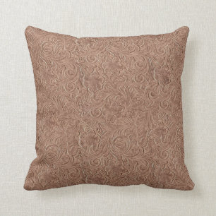 Coussin Carreaux en cuir usinés simulés de concepteur