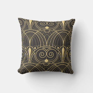 Coussin Carreaux géométriques Art Déco Luxe.