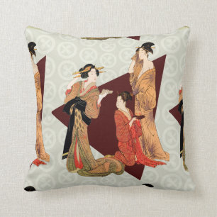 Coussin Carreaux japonais de conception d'art