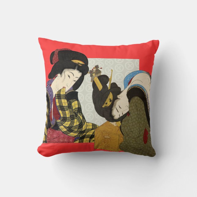 Coussin Carreaux japonais de conception d'art (Recto)