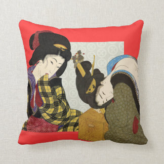 Coussin Carreaux japonais de conception d'art