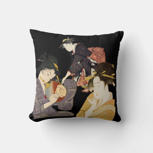 Coussin Carreaux japonais de conception d'art (Recto)
