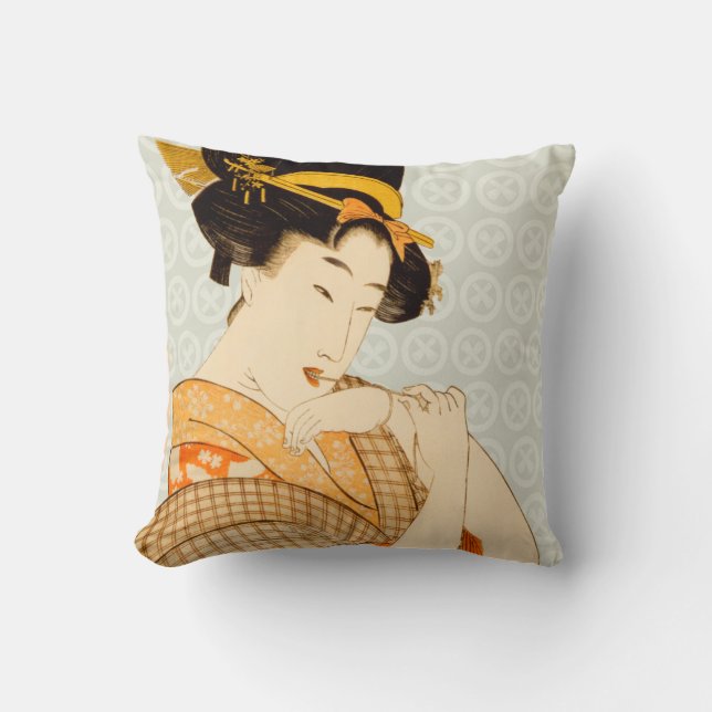 Coussin Carreaux japonais de conception d'art (Recto)