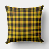 Coussin Carreaux Jaune Noir Classique (Verso)