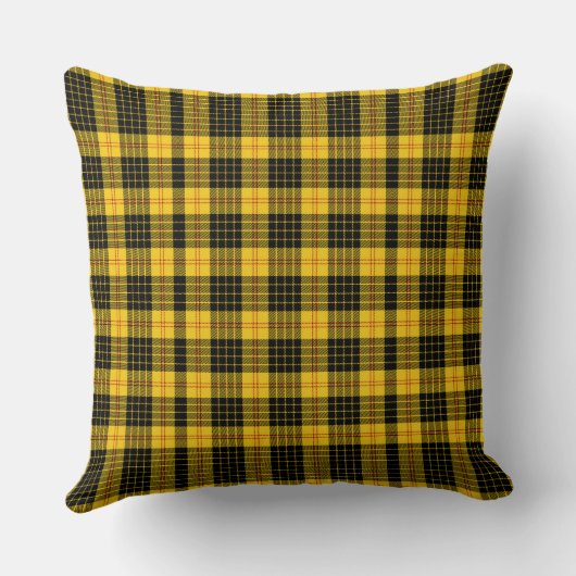 Coussin Carreaux Noir Jaune Classique (Verso)