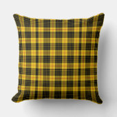 Coussin Carreaux Noir Jaune Classique (Recto)