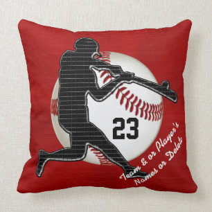 Coussin Carreaux personnalisés de base-ball avec VOTRE