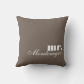 Coussin Carreaux réversibles M. et Mme Custom Names (Verso)