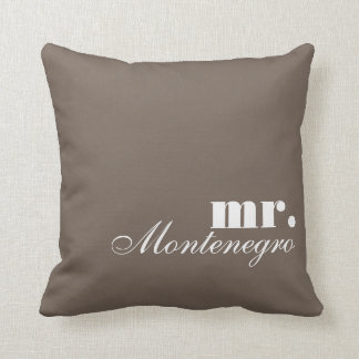 Coussin Carreaux réversibles M. et Mme Custom Names