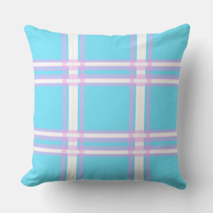 Coussin Carreaux rose et bleu