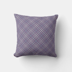 Coussin Carreaux Rouge Blanc et Bleu Réversible Moderne Ca