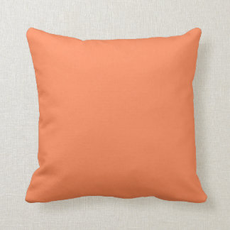 Coussin Carreaux solides d'orange de nectarine