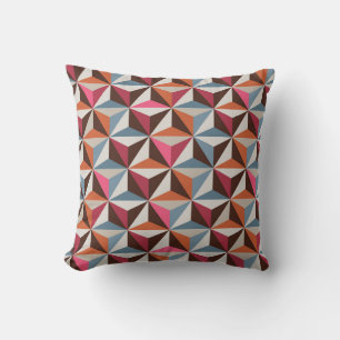 Coussin Carreaux triangulaires colorés : Mosaïque Vintage