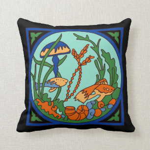 Coussin Carrelage de l'île Catalina Vintage Jardin sous-ma