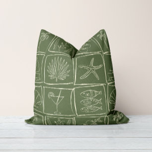 Coussin Carrelage rustique méditerranéen de la côte oliver