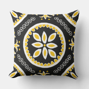 Coussin Carrelage Talavera noir