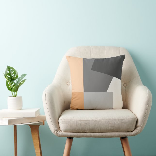Coussin Carrés Abstraits Mod Op Fusion Art Motif (Chaise)