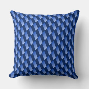 Coussin Carrés Abstraits Navy et Sky Blue