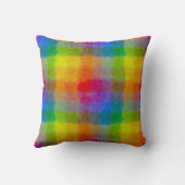 Coussin Carrés d'aquarelle arc-en-ciel (Verso)