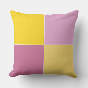Coussin Carrés de framboise de citron