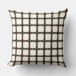 Coussin Carrés de Marbre blanc en vert et Brown