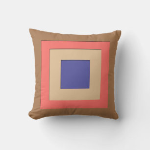 Coussin Carrés en couches du milieu du siècle - cacao et c