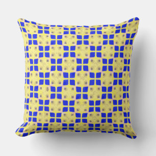 Coussin Carrés jaunes dorés