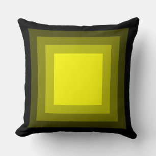 Coussin Carrés mélangés - Noir à Jaune