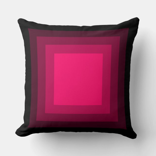 Coussin Carrés mélangés - Noir à Rouge néon (Recto)