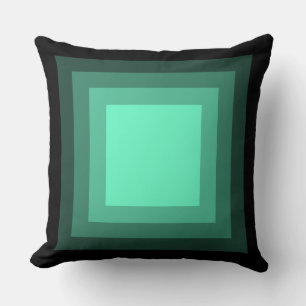Coussin Carrés mélangés - Noir à Turquoise
