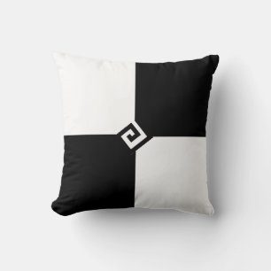 Coussin Carrés Noir Blanc Modernes