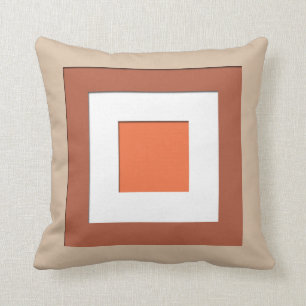 Coussin Carrés posés par moitié du siècle - taupe et