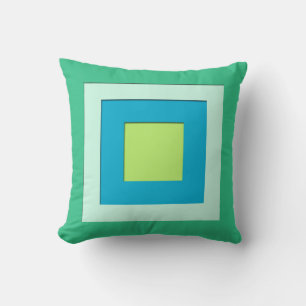 Coussin Carrés posés par moitié du siècle - vert de jade
