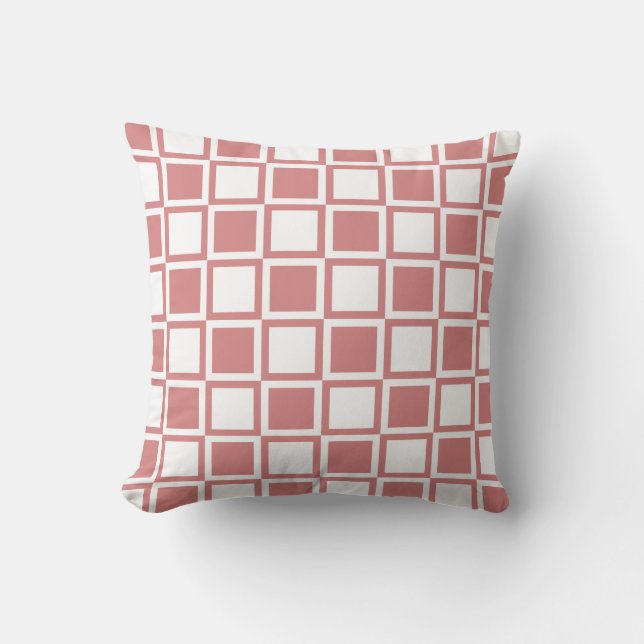 Coussin Carrés rose gras (Recto)