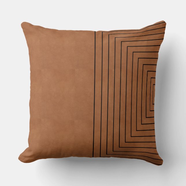 Coussin Carrés tan noir (Recto)