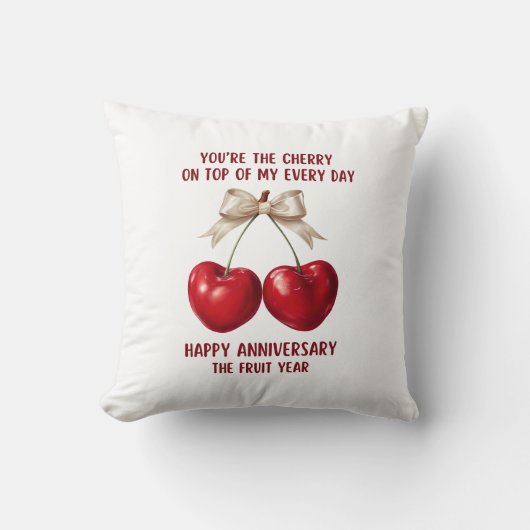 Coussin Carte 4e anniversaire, Ornement d'anniversaire aux (Recto)