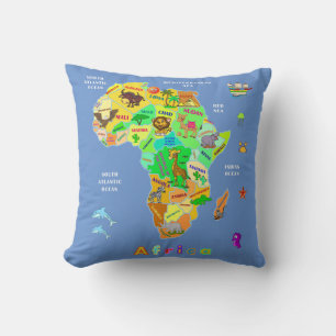 Coussin Carte africaine pour les enfants