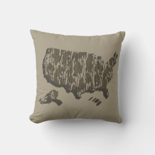 Coussin Carte Camo-Bottomland américaine Camouflée