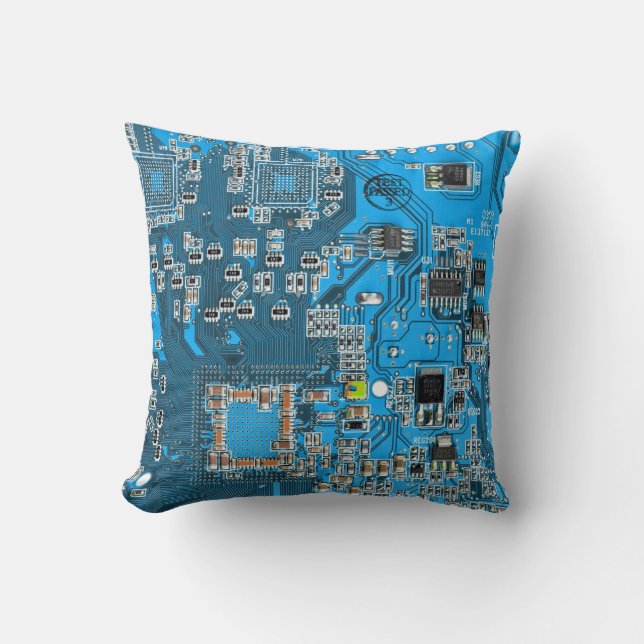 Coussin Carte circuit bleu circuit imprimé à circuit impri (Recto)