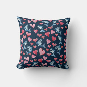 Coussin Carte d'amoureux des requins
