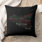 Coussin Carte d'art Word sicilien (Couverture)