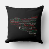 Coussin Carte d'art Word sicilien (Recto)