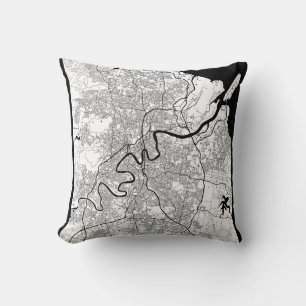 Coussin Carte de Brisbane Australie