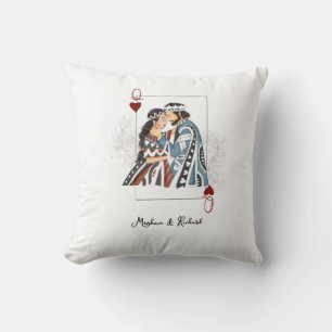 Coussin Carte de couple King Queen