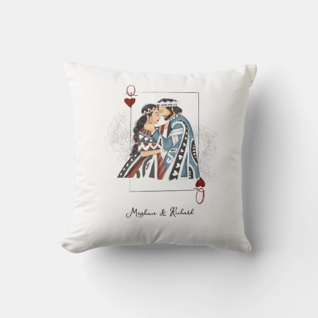 Coussin Carte de couple King Queen (Recto)
