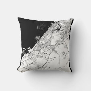 Coussin Carte de Dubaï Émirats arabes unis