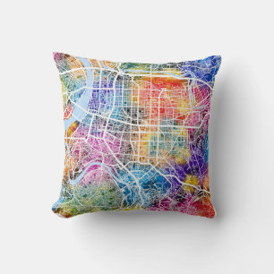 Coussin Carte de la ville de Taipei Taiwan