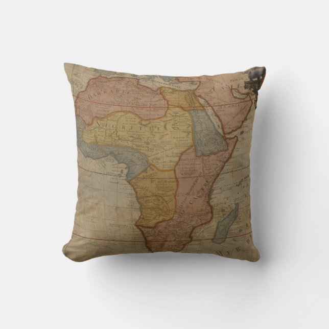 Coussin Carte de l'Afrique | 1700 (Recto)