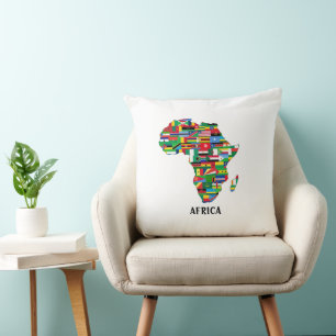 Coussin Carte de l'Afrique continent
