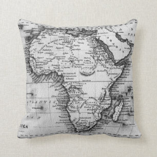 Coussin Carte de l'Afrique   gravée par Thomas Stirling